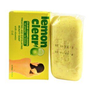 Lemon Clear Treating & Exfoliating Beauty Soap With Vitamins C & E 180g Bar For